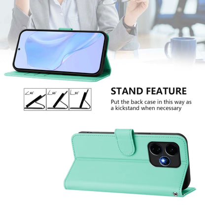 For Boost MobIle Celero 5G+ 2024 / 3+ 5G Skin Feel Solid Color Leather Phone Case with Lanyard(Mint Green) - More Brand by buy2fix | Online Shopping UK | buy2fix