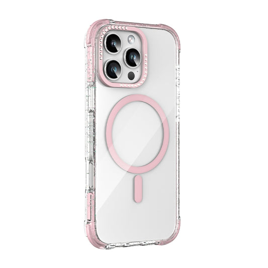 For iPhone 16 Pro Max Mutural Blink Series Glitter Edge MagSafe Magnetic Phone Case(Pink) - iPhone 16 Pro Max Cases by Mutural | Online Shopping UK | buy2fix