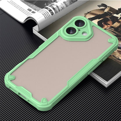 For iPhone 16 Armor Glaze PC Hybrid TPU Phone Case(Green) - iPhone 16 Cases by buy2fix | Online Shopping UK | buy2fix