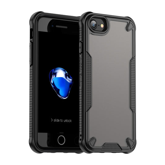 For iPhone 7 Armor Glaze PC Hybrid TPU Phone Case(Black) - iPhone SE 2022 / 2020 / 8 / 7 Cases by buy2fix | Online Shopping UK | buy2fix