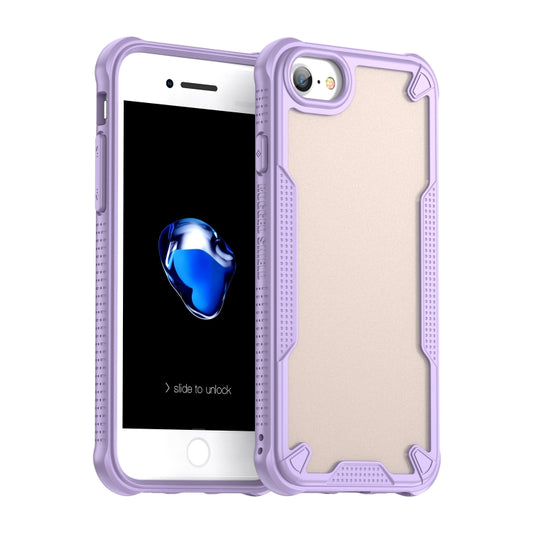 For iPhone 8 Armor Glaze PC Hybrid TPU Phone Case(Purple) - iPhone SE 2022 / 2020 / 8 / 7 Cases by buy2fix | Online Shopping UK | buy2fix