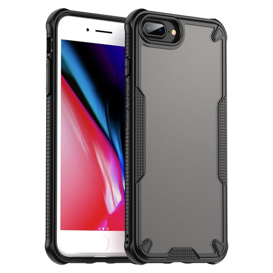 For iPhone 7 Plus Armor Glaze PC Hybrid TPU Phone Case(Black) - More iPhone Cases by buy2fix | Online Shopping UK | buy2fix