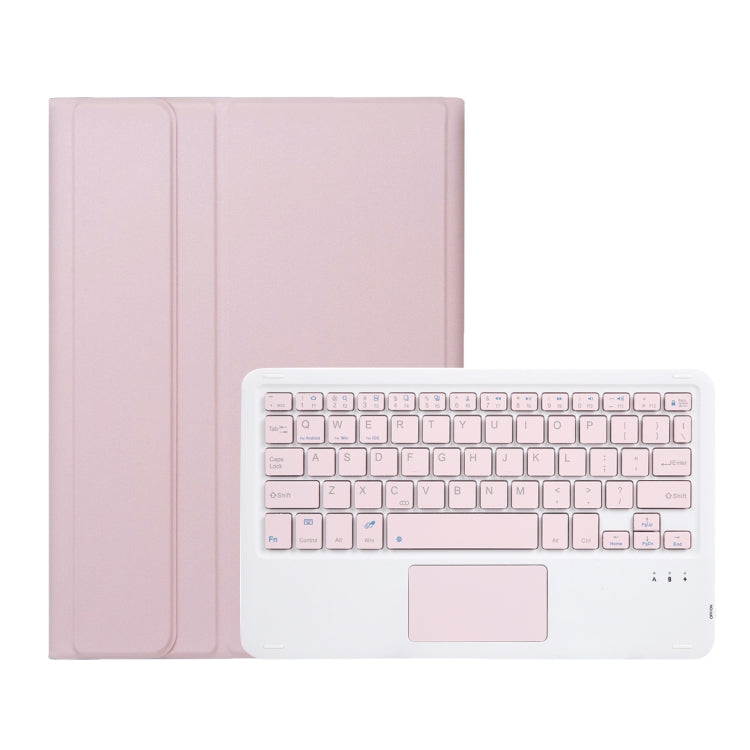 For Honor Pad X8a / X9 2024 AH25-A Ultra-thin Detachable Bluetooth Keyboard Leather Tablet Case with Touchpad(Pink White) - Huawei Keyboard by buy2fix | Online Shopping UK | buy2fix