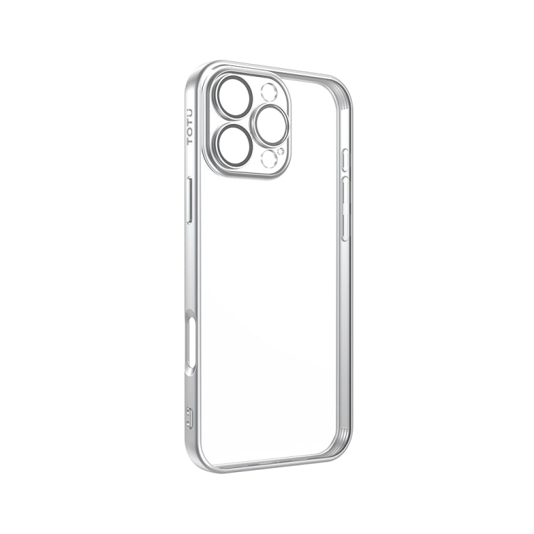 For iPhone 16 Pro Max TOTU PC-2 Soft Jane Series Electroplated TPU Phone Case with Lens Film(Silver) - iPhone 16 Pro Max Cases by TOTUDESIGN | Online Shopping UK | buy2fix