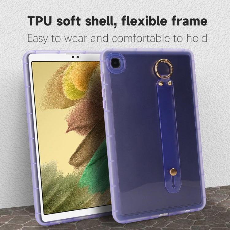 For Samsung Galaxy Tab S9 / S8 / S7 Wristband Holder PC Hybrid TPU Soft Tablet Case(Purple) - Galaxy Tab S9 Cases by buy2fix | Online Shopping UK | buy2fix