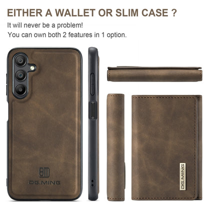 For Samsung Galaxy A16 5G DG.MING M1 Series 3-Fold Multi Card Wallet + Magnetic Phone Case(Coffee) - Galaxy Phone Cases by DG.MING | Online Shopping UK | buy2fix