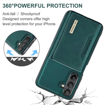 For Samsung Galaxy A16 5G DG.MING M2 Series 3-Fold Multi Card Bag + Magnetic Phone Case(Green) - Galaxy Phone Cases by DG.MING | Online Shopping UK | buy2fix