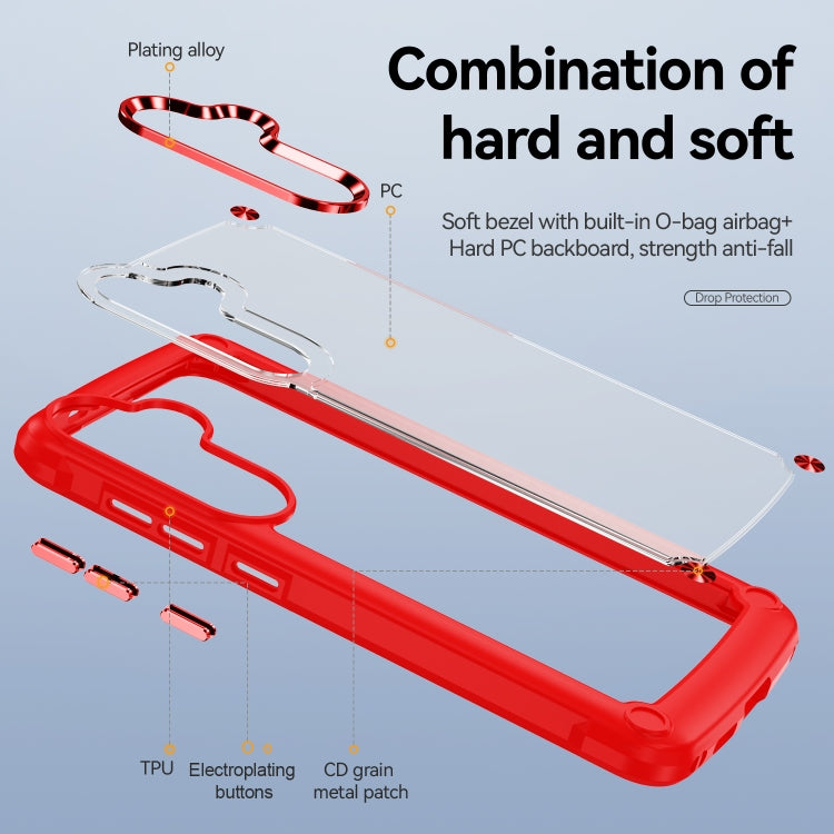 For Samsung Galaxy S25 5G TPU + PC Lens Protection Phone Case(Red) - Galaxy S25 5G Cases by buy2fix | Online Shopping UK | buy2fix