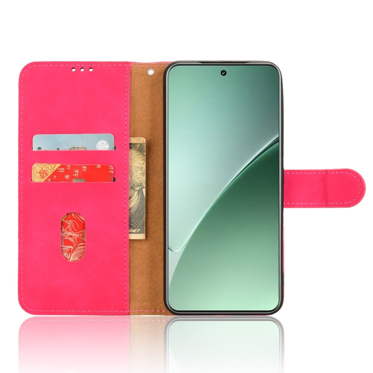 For Xiaomi 15 Pro Skin Feel Magnetic Flip Leather Phone Case(Rose Red) - Xiaomi Cases by buy2fix | Online Shopping UK | buy2fix