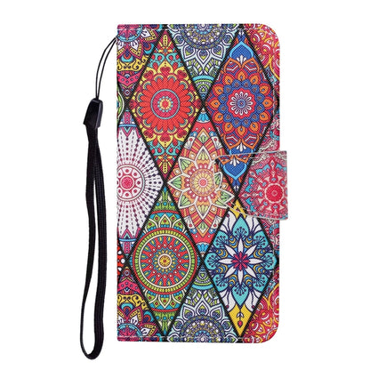 For Samsung Galaxy S25 Ultra 5G Colored Drawing Pattern Leather Phone Case(Diamond Totem) - Galaxy S25 Ultra 5G Cases by buy2fix | Online Shopping UK | buy2fix