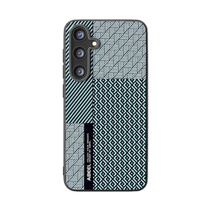 For Samsung Galaxy S25 5G ABEEL 6D Micro Relief MagSafe Magnetic Phone Case(Carbon Fiber Blue) - Galaxy S25 5G Cases by buy2fix | Online Shopping UK | buy2fix