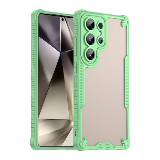 For Samsung Galaxy S25 Ultra 5G Armor Glaze PC Hybrid TPU Phone Case(Green) - Galaxy S25 Ultra 5G Cases by buy2fix | Online Shopping UK | buy2fix