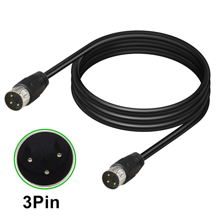 DIN Male to Male 3 Pin Signal Transmission for TV, DVD Player Adapter Cable, Length:1.5m(Black) - Microphone Audio Cable & Connector by buy2fix | Online Shopping UK | buy2fix