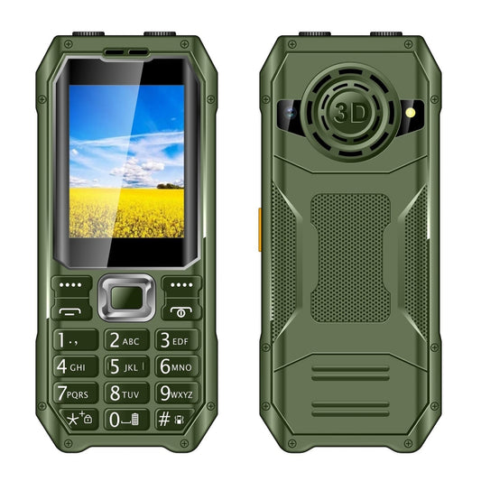 Q6000 Elder Keypad Phone, 2.4 inch, 6800mAh, Dual Flashlights, 21 Keys, SOS, FM, Dual SIM, GSM, Plug:UK Plug(Green) - Others by buy2fix | Online Shopping UK | buy2fix