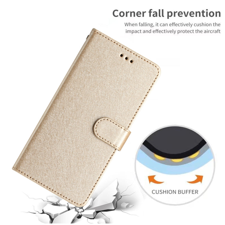 For OnePlus 13 Silk Texture Horizontal Flip Leather Phone Case(Gold) - OnePlus Cases by buy2fix | Online Shopping UK | buy2fix