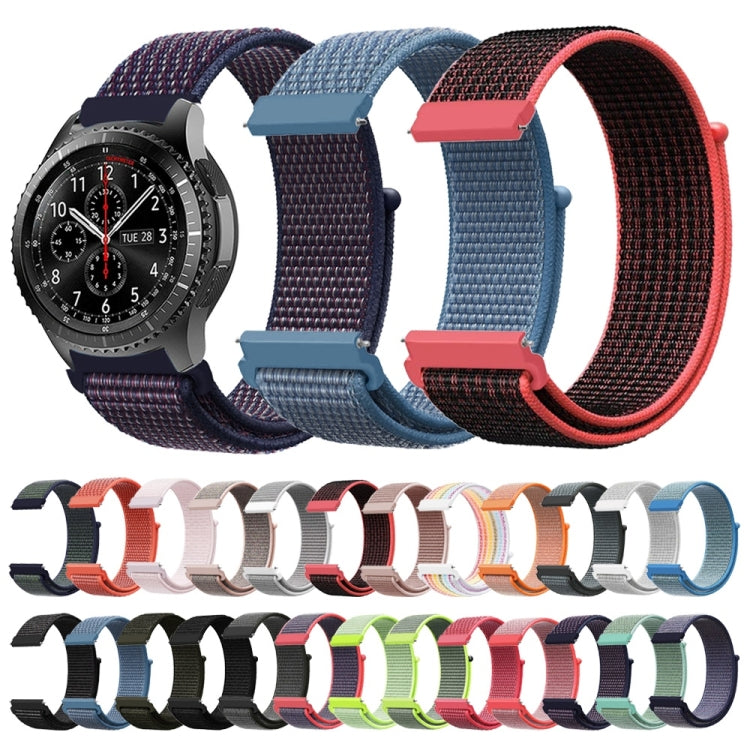 For Samsung Galaxy Watch 42mm Nylon Braided Watch Band(Orange Red) - Watch Bands by buy2fix | Online Shopping UK | buy2fix