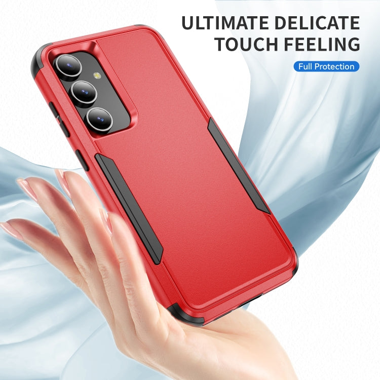 For Samsung Galaxy S25 5G TPU + PC Shockproof Protective Phone Case(Red + Black) - Galaxy S25 5G Cases by buy2fix | Online Shopping UK | buy2fix