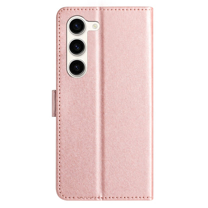 For Samsung Galaxy S25 5G Silk Texture Horizontal Flip Leather Phone Case(Rose Gold) - Galaxy S25 5G Cases by buy2fix | Online Shopping UK | buy2fix