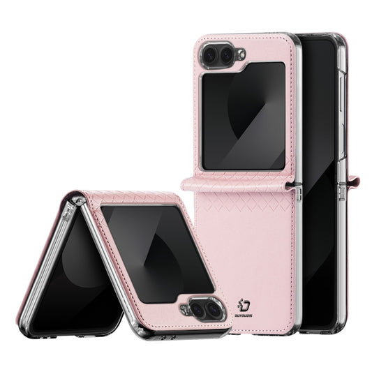 For Samsung Galaxy Z Flip6 5G DUX DUCIS Bril Series PU + TPU Phone Case(Pink) - Galaxy Z Flip6 5G Cases by DUX DUCIS | Online Shopping UK | buy2fix