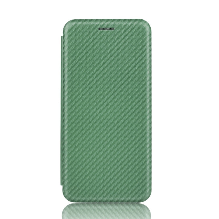 For Blackview A80 Pro Carbon Fiber Texture Horizontal Flip TPU + PC + PU Leather Case with Card Slot(Green) - More Brand by buy2fix | Online Shopping UK | buy2fix