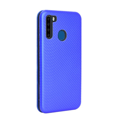 For Blackview A80 Pro Carbon Fiber Texture Horizontal Flip TPU + PC + PU Leather Case with Card Slot(Blue) - More Brand by buy2fix | Online Shopping UK | buy2fix