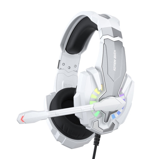 KOTION EACH G9000 Plus On-Ear Gaming Headset with Mic, Length: About 2.1m(Black White) - Multimedia Headset by KOTION EACH | Online Shopping UK | buy2fix