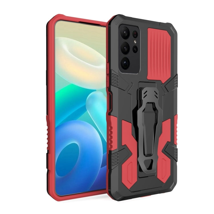 For Samsung Galaxy S25 Ultra 5G Armor Warrior Shockproof PC + TPU Phone Case(Red) - Galaxy S25 Ultra 5G Cases by buy2fix | Online Shopping UK | buy2fix