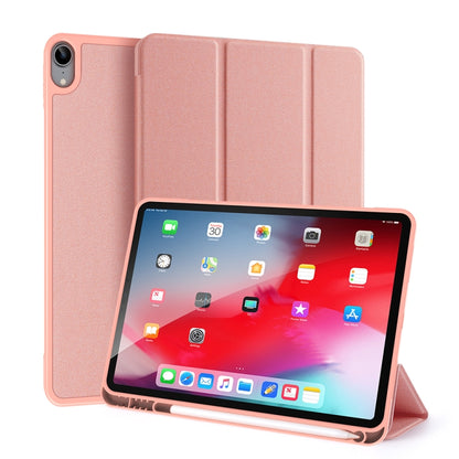 For iPad Air 11 2024 / 2022 / 2020 10.9 DUX DUCIS Domo Series Horizontal Flip Magnetic TPU + PU Leather Case with Three-folding Holder & Pen Slot(Pink) - iPad Air (2022) / (2020) 10.9 Cases by DUX DUCIS | Online Shopping UK | buy2fix