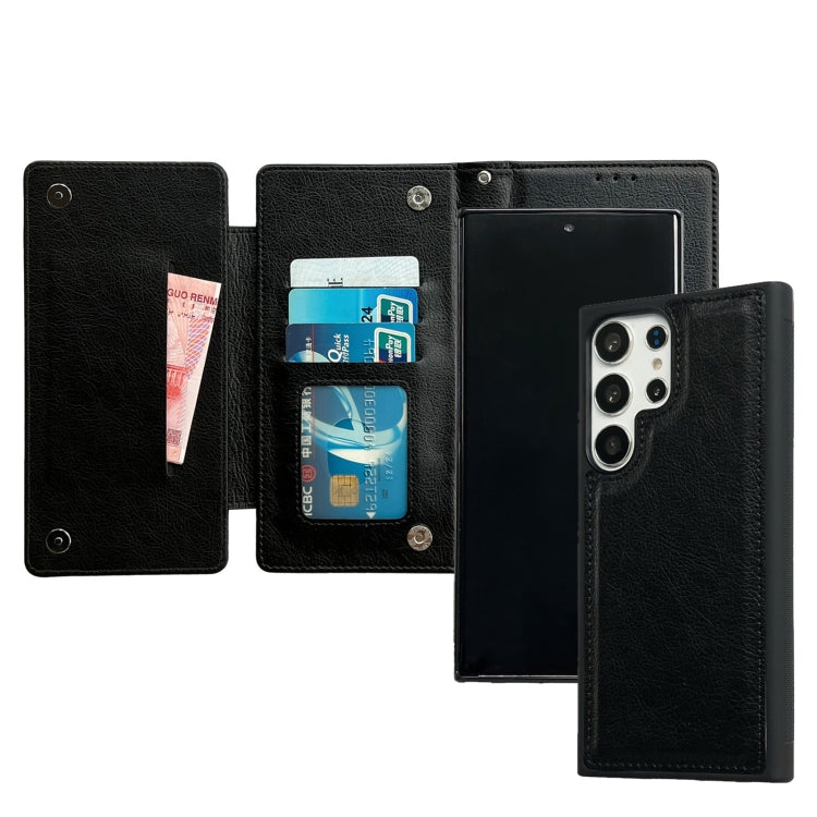 For Samsung Galaxy S25 Ultra 5G Multifunctional 7-Card Wallet Leather Phone Case(Black) - Galaxy S25 Ultra 5G Cases by buy2fix | Online Shopping UK | buy2fix