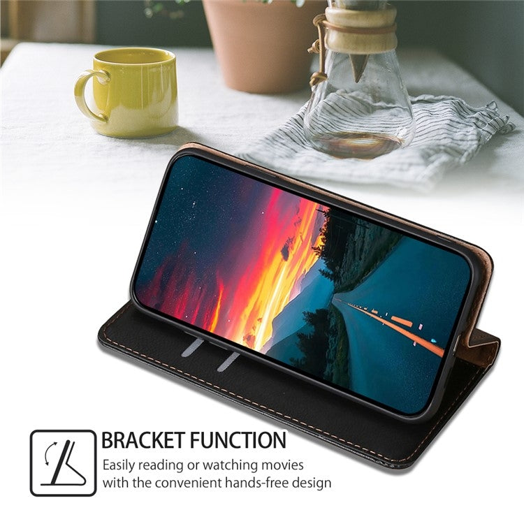 For Samsung Galaxy S25 5G Gloss Oil Solid Color Magnetic Leather Phone Case(Black) - Galaxy S25 5G Cases by buy2fix | Online Shopping UK | buy2fix