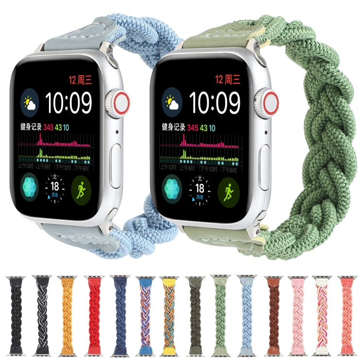 Elastic Woven Watch Band For Apple Watch Ultra 49mm&Watch Ultra 2 49mm / Series 9&8&7 45mm / SE 3&SE 2&6&SE&5&4 44mm / 3&2&1 42mm, Length:160mm(Watermelon Red) - Watch Bands by buy2fix | Online Shopping UK | buy2fix