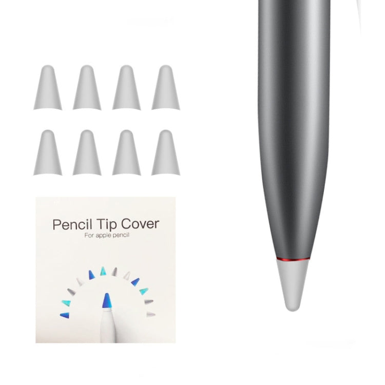 8 PCS Non-slip Mute Wear-resistant Nib Cover for M-pencil Lite (Grey) - Pencil Accessories by buy2fix | Online Shopping UK | buy2fix