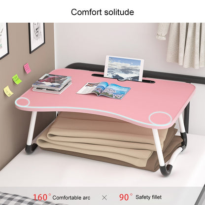 W-shaped Non-slip Legs Adjustable Folding Portable Laptop Desk without Card Slot(Pink) - Laptop Stand by buy2fix | Online Shopping UK | buy2fix