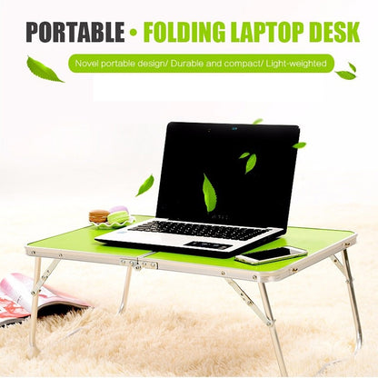 Plastic Mat Adjustable Portable Laptop Table Folding Stand Computer Reading Desk Bed Tray (Sapphire Blue) - Laptop Stand by buy2fix | Online Shopping UK | buy2fix