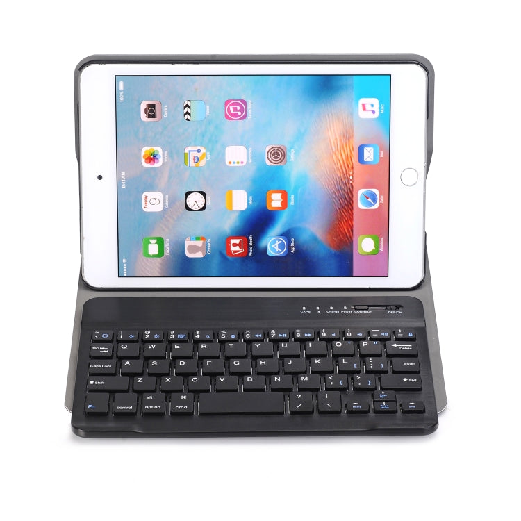 A05 Bluetooth 3.0 Ultra-thin ABS Detachable Bluetooth Keyboard Leather Tablet Case for iPad mini 5, with Holder(Black) - For iPad mini by buy2fix | Online Shopping UK | buy2fix