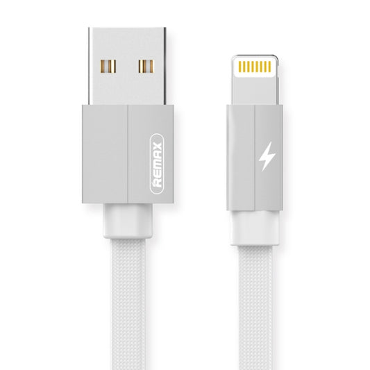 REMAX RC-094i 2m 2.4A USB to 8 Pin Aluminum Alloy Braid Fast Charging Data Cable (White) - Normal Style Cable by REMAX | Online Shopping UK | buy2fix