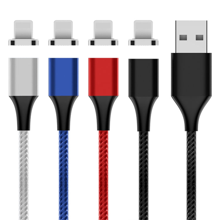 M11 3A USB to 8 Pin Nylon Braided Magnetic Data Cable, Cable Length: 2m (Blue) - Charging Cable & Head by buy2fix | Online Shopping UK | buy2fix