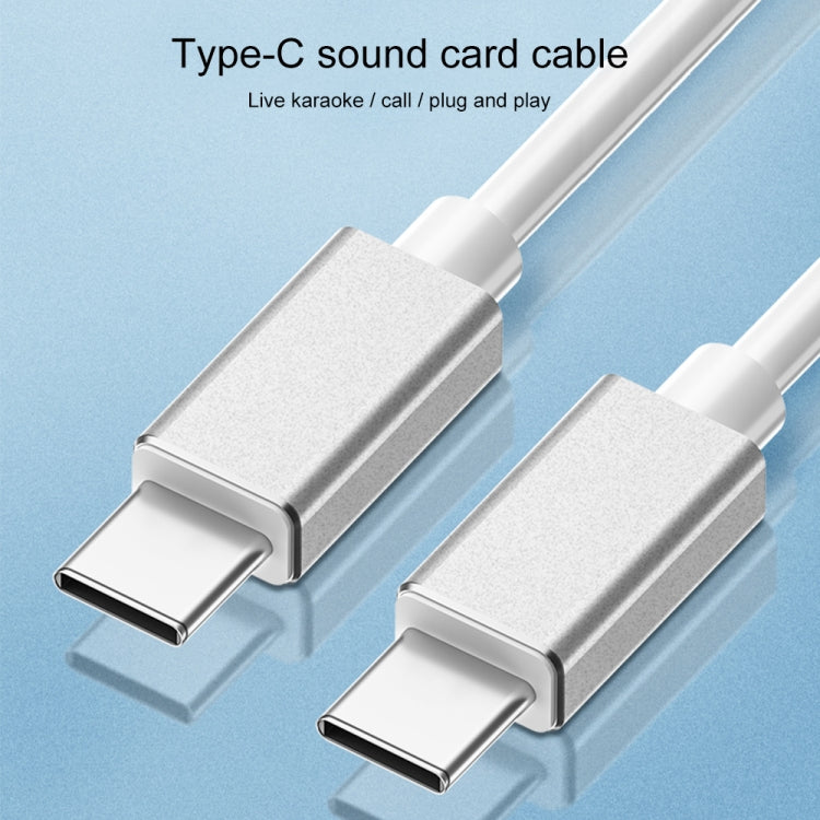 1m USB-C / Type-C to Type-C Live Broadcast Sound Card Connection Cable (White) - Video & Audio Cable by buy2fix | Online Shopping UK | buy2fix