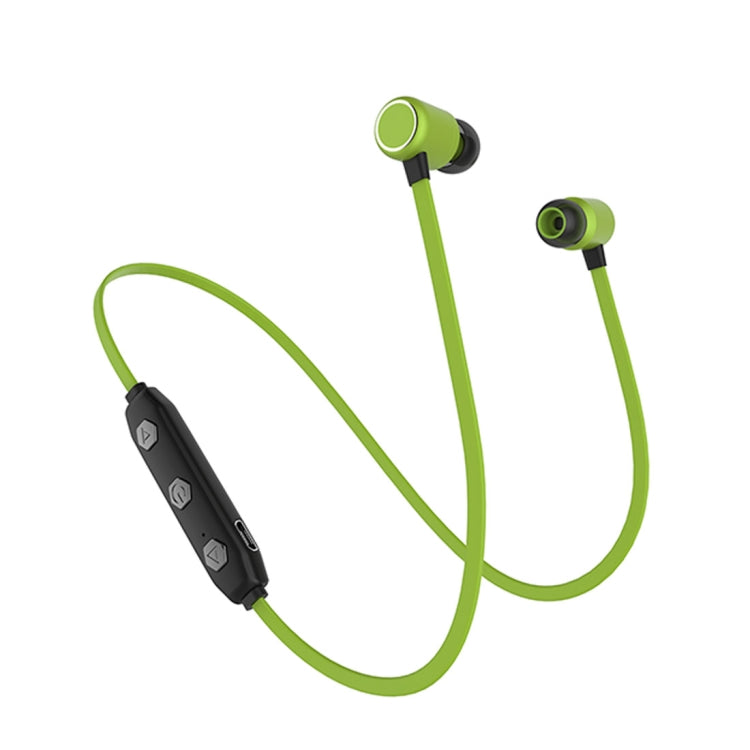 XRM-X4 Sports IPX4 Waterproof Magnetic Earbuds Wireless Bluetooth V4.2 Stereo Headset with Mic, For iPhone, Samsung, Huawei, Xiaomi, HTC and Other Smartphones(Green) - Neck-mounted Earphone by buy2fix | Online Shopping UK | buy2fix