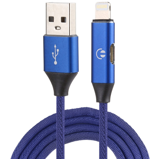 Multifunction 1m 3A 8 Pin Male & 8 Pin Female to USB Nylon Braided Data Sync Charging Audio Cable(Blue) - Multifunction Cable by buy2fix | Online Shopping UK | buy2fix