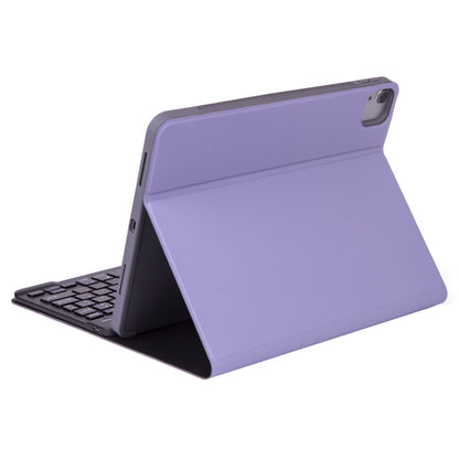 X-11BS Skin Plain Texture Detachable Bluetooth Keyboard Tablet Case for iPad Pro 11 inch 2020 / 2018, with Pen Slot & Backlight (Light Purple) - For iPad Pro by buy2fix | Online Shopping UK | buy2fix