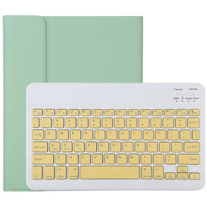 TG11B Detachable Bluetooth Yellow Keyboard + Microfiber Leather Tablet Case for iPad Pro 11 inch (2020), with Pen Slot & Holder (Green) - For iPad Pro by buy2fix | Online Shopping UK | buy2fix