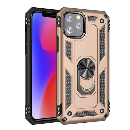 Armor Shockproof TPU + PC Protective Case for iPhone 11 Pro, with 360 Degree Rotation Holder(Gold) - iPhone 11 Pro Cases by buy2fix | Online Shopping UK | buy2fix