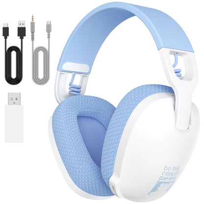 ONIKUMA B2 Bluetooth 5.3 Foldable Wireless Bluetooth Headphone with Microphone (White Blue) - Headset & Headphone by ONIKUMA | Online Shopping UK | buy2fix