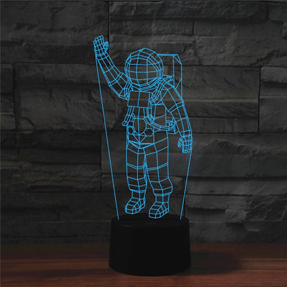 Astronaut Shape 3D Colorful LED Vision Light Table Lamp, USB Touch Version - Novelty Lighting by buy2fix | Online Shopping UK | buy2fix