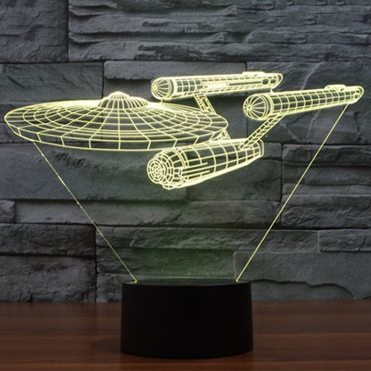 Star Trek Battleship Style 3D Touch Switch Control LED Light , 7 Color Discoloration Creative Visual Stereo Lamp Desk Lamp Night Light - Novelty Lighting by buy2fix | Online Shopping UK | buy2fix