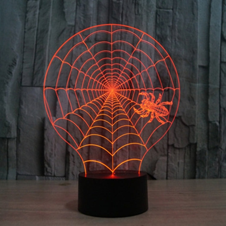 Cobweb Style 3D Touch Switch Control LED Light , 7 Colour Discoloration Creative Visual Stereo Lamp Desk Lamp Night Light - Novelty Lighting by buy2fix | Online Shopping UK | buy2fix
