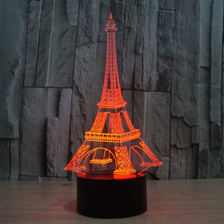 Eiffel Tower Style 3D Touch Switch Control LED Light , 7 Color Discoloration Creative Visual Stereo Lamp Desk Lamp Night Light - Novelty Lighting by buy2fix | Online Shopping UK | buy2fix