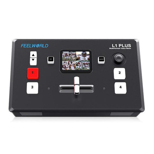 FEELWORLD L1 PLUS Multi-camera Video Mixer Switcher Touch Screen PTZ Control USB3.0 Fast Streaming Switcher (UK Plug) - Live Sound Effects Processors by FEELWORLD | Online Shopping UK | buy2fix