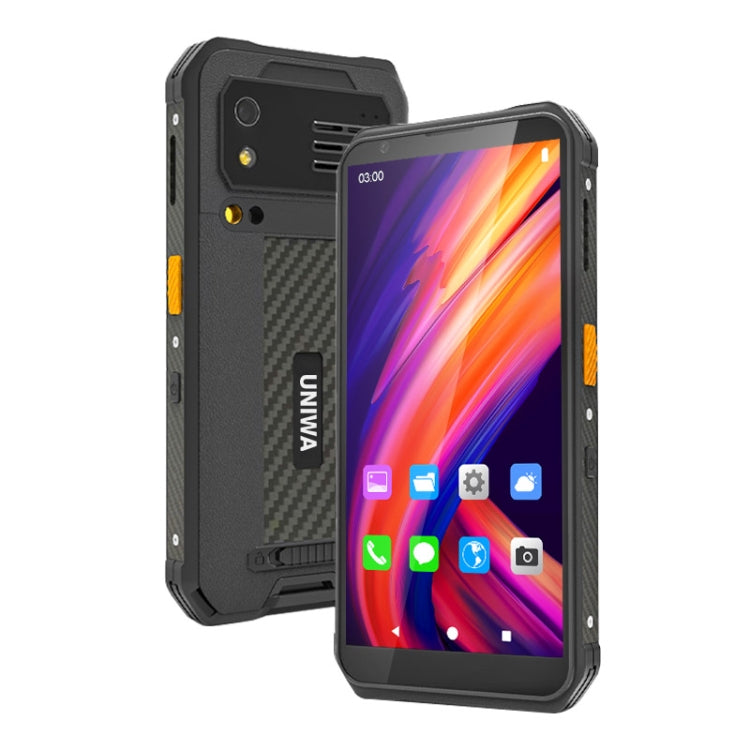 UNIWA M512 2D Scan Version Rugged Phone, 4GB+64GB, IP65 Waterproof Dustproof Shockproof, 4100mAh Battery, 5.7 inch Android 12 MTK6762 Octa Core up to 2.0GHz, Network: 4G, NFC (Black) - UNIWA by UNIWA | Online Shopping UK | buy2fix